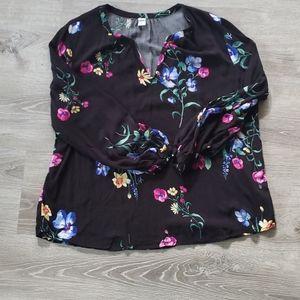 Floral work blouse